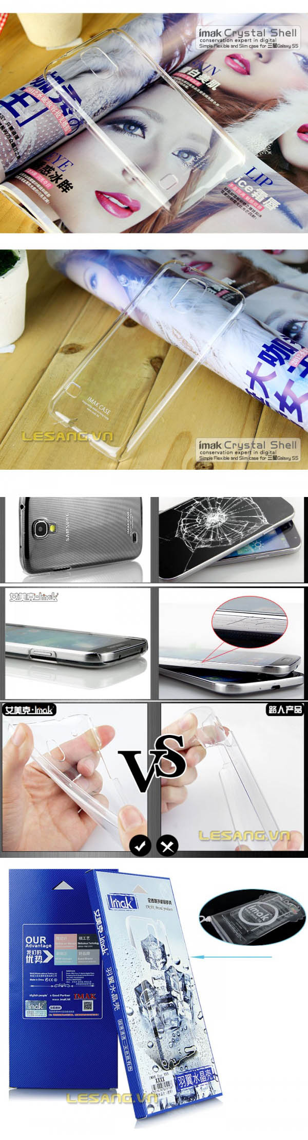 Ốp lưng Galaxy S5 imak trong suốt 325