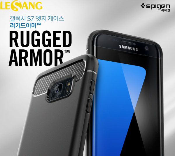 Ốp lưng Galaxy S7 Edge Spigen Rugged Armor nhựa mềm 1