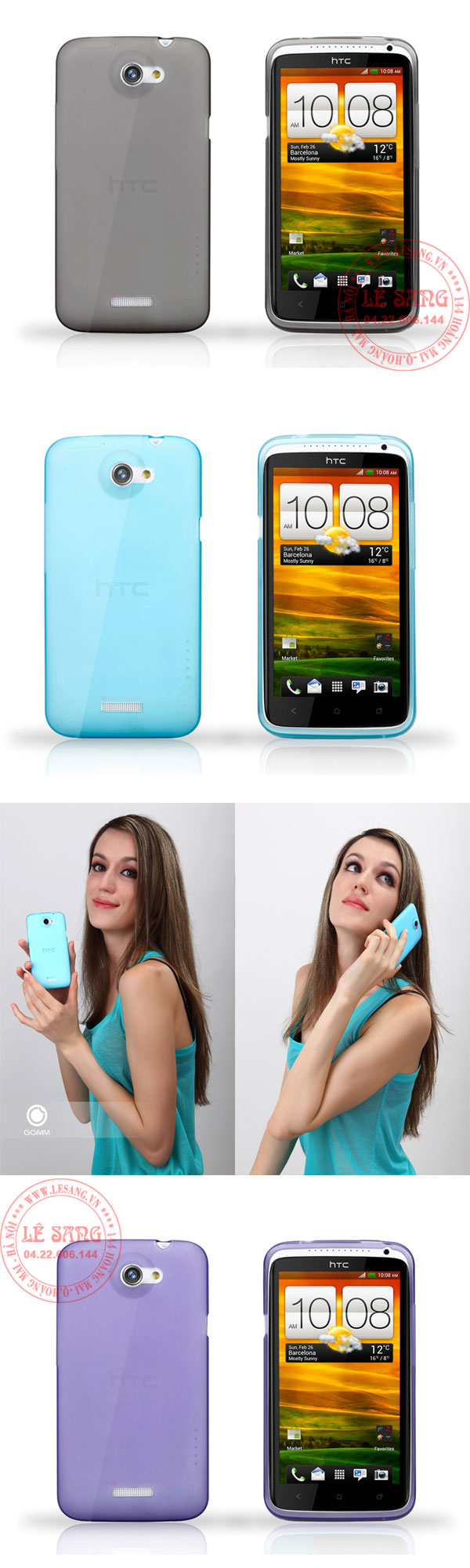 op lung htc one x nhua deo mau sac
