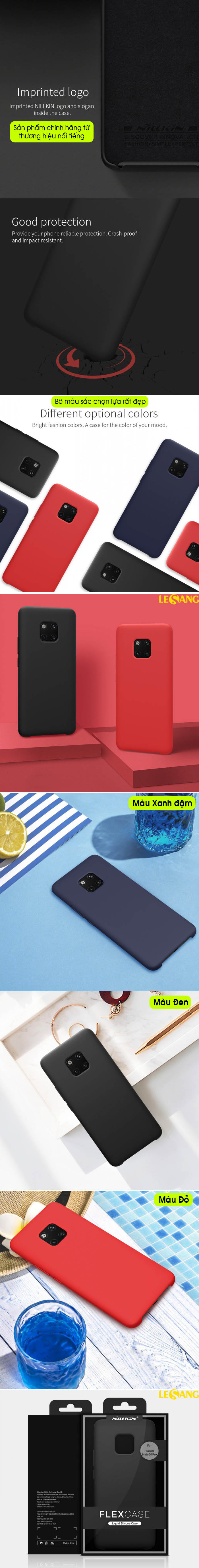 Ốp lưng Huawei Mate 20 Pro Nillkin Flex Pure Case Silicon 5