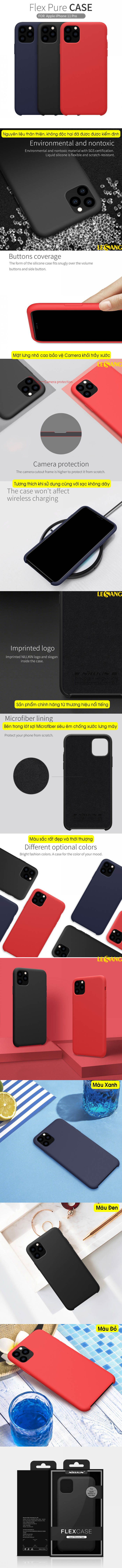 Ốp lưng iPhone 11 Pro Nillkin Flex Pure Silicone Case 32