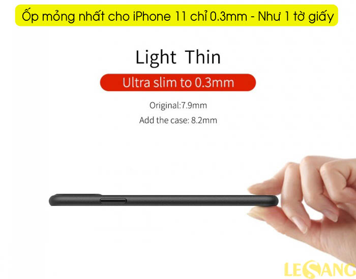 Ốp lưng iPhone 11 Pro Max Memumi Slim 0.3mm mỏng nhất 2