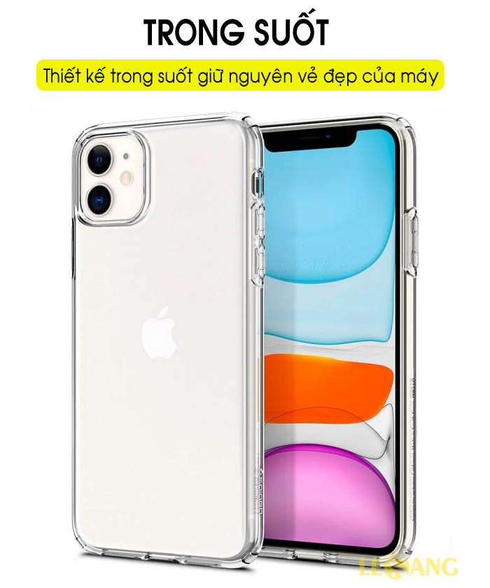 Ốp lưng iPhone 11 Spigen Liquid Crystal trong suốt mỏng gọn