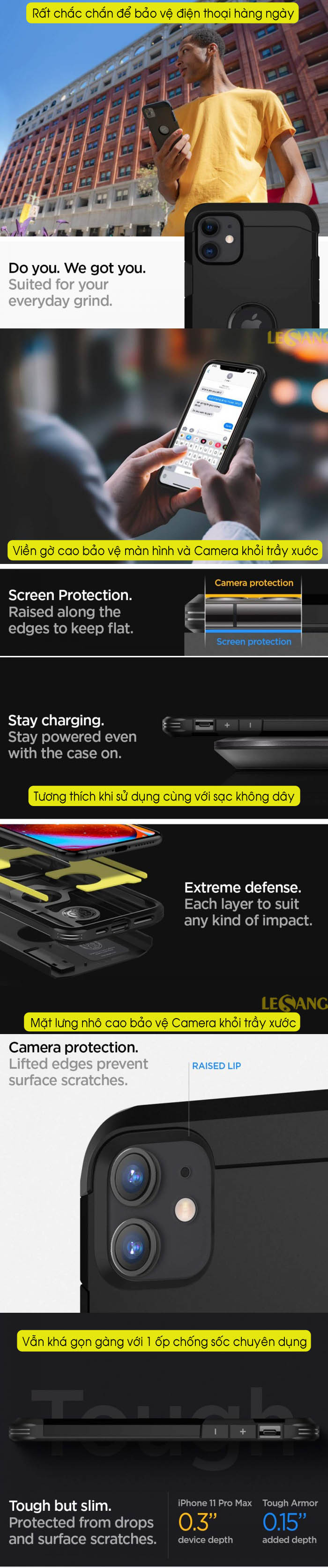 Ốp lưng iPhone 11 Spigen Tough Armor XP 3 lớp 1