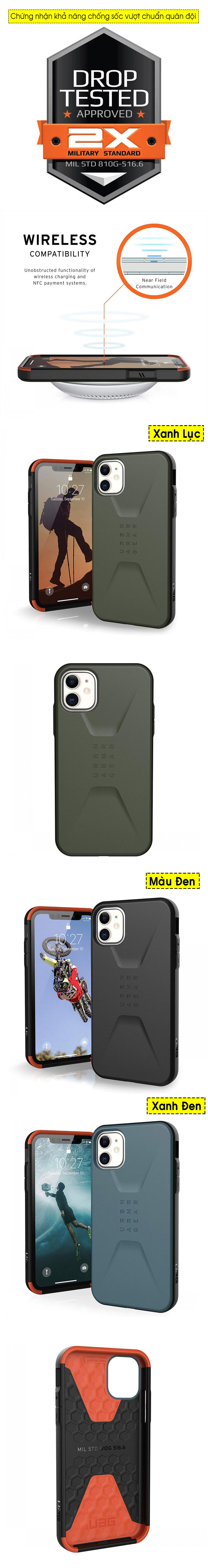 Ốp lưng iPhone 11 UAG Civilian 5