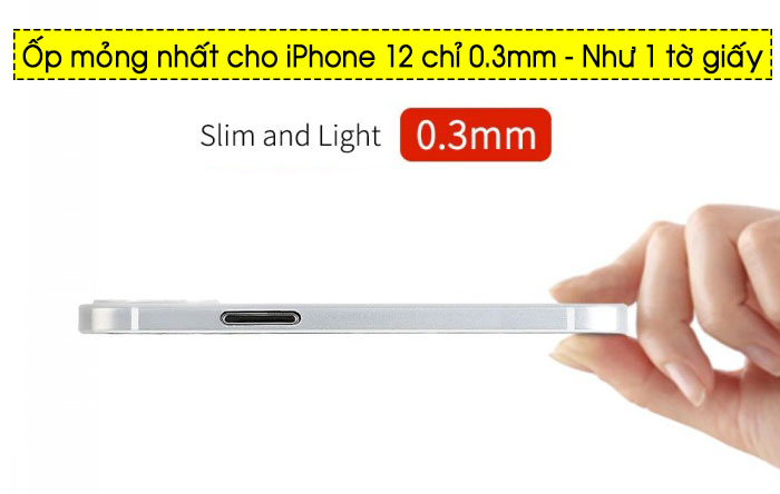 Ốp lưng iPhone 12 Pro Max Memumi Slim 0.3mm mỏng nhất 2