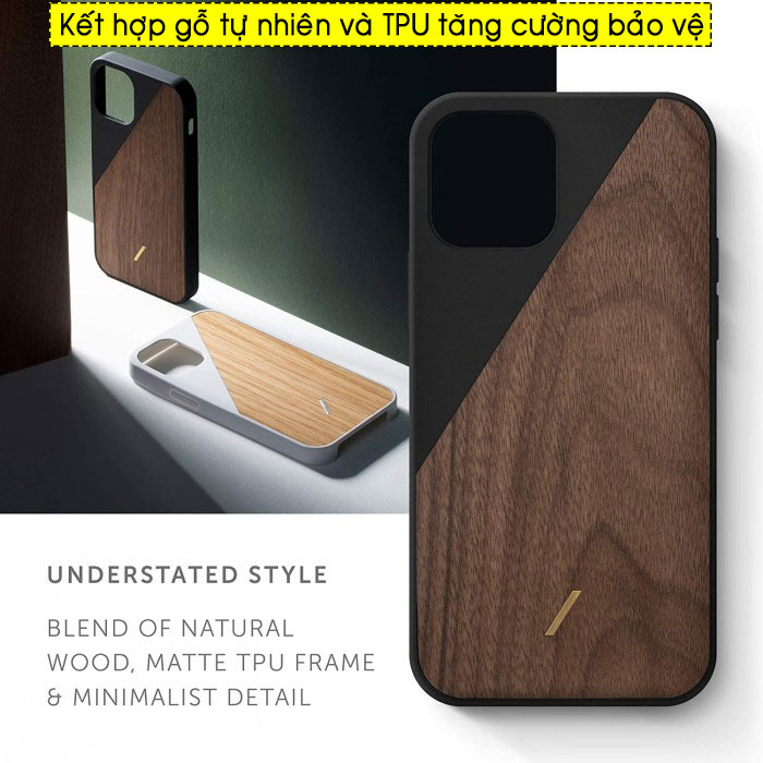Ốp lưng iPhone 12 Pro Max Native Union Clic Wooden 4