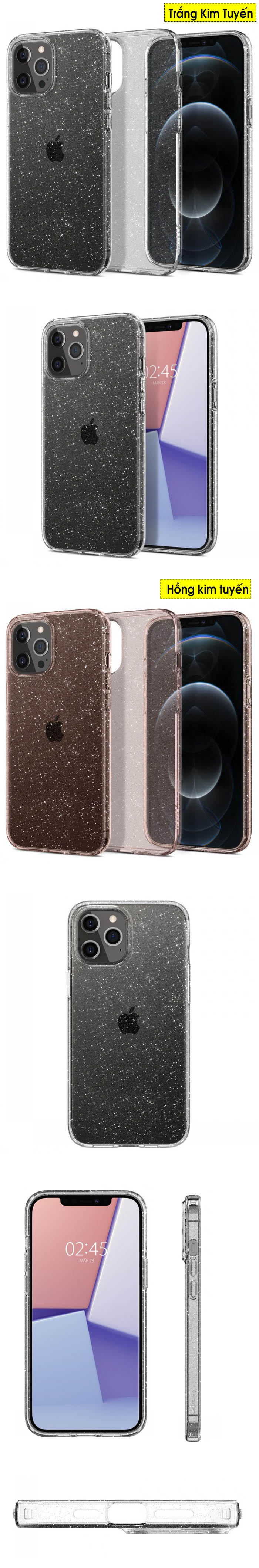 Ốp lưng iPhone 12 / 12 Pro Spigen Liquid Crystal Glitter 4