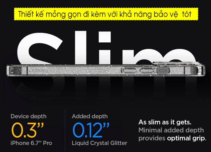 Ốp lưng iPhone 12 / 12 Pro Spigen Liquid Crystal Glitter 3