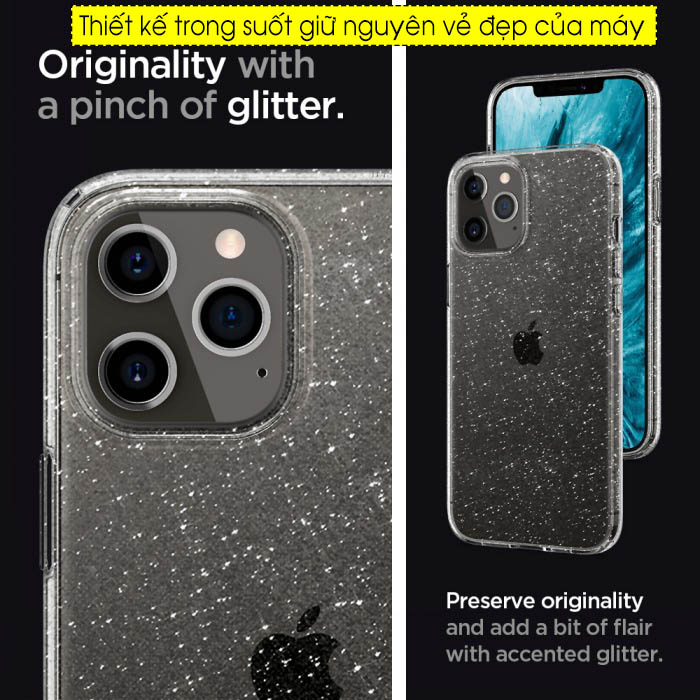 Ốp lưng iPhone 12 / 12 Pro Spigen Liquid Crystal Glitter 1