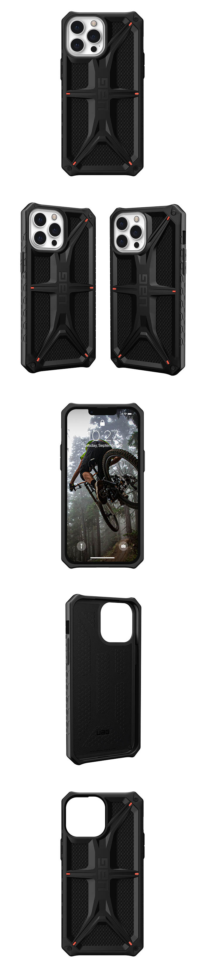 Ốp lưng iPhone 13 Pro Max UAG Monarch Kevlar Black 5 lớp