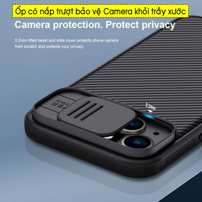 Ốp lưng iPhone 14 Plus Nillkin Camshield bảo vệ Camera 1
