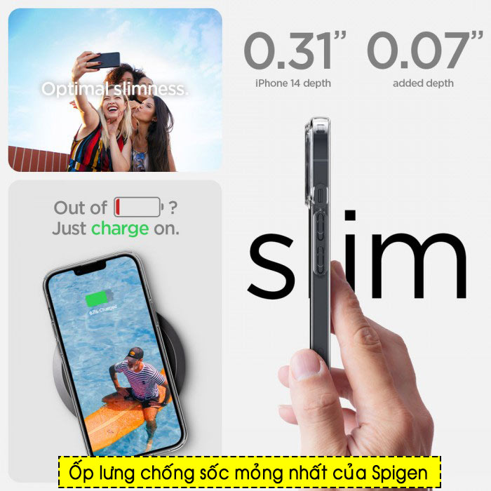 Ốp lưng iPhone 14 Plus Spigen Liquid Crystal 4