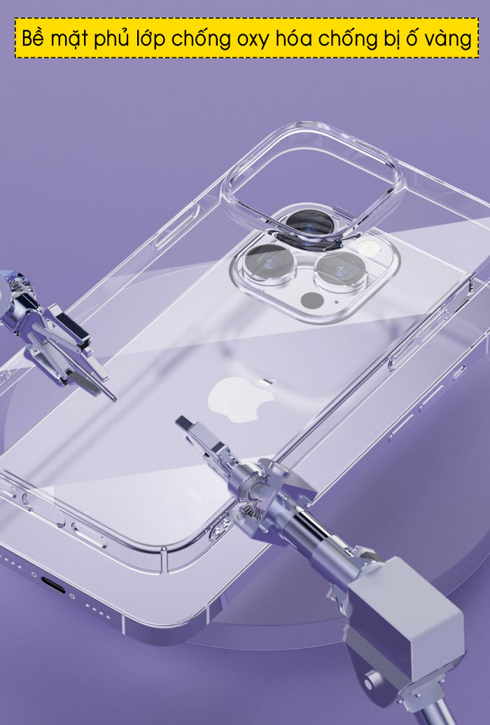 Ốp lưng iPhone 14 Pro Max Memumi Ultra Clear siêu mỏng, không ố vàng 123