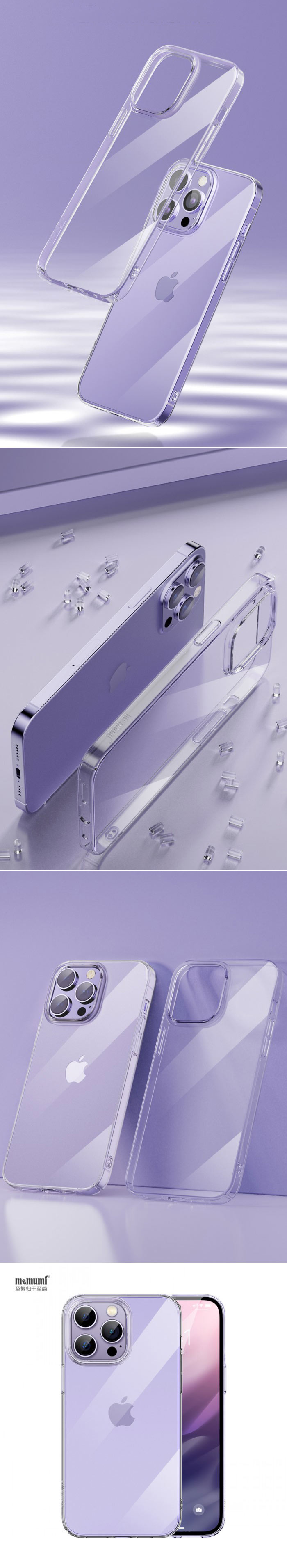 Ốp lưng iPhone 14 Pro Max Memumi Ultra Clear siêu mỏng, không ố vàng 25