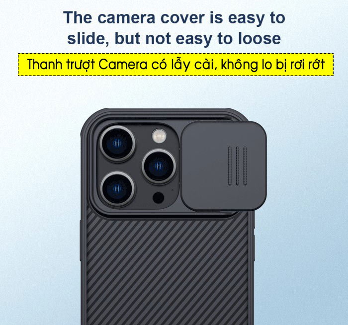 Ốp lưng iPhone 14 Pro Max Nillkin Camshield bảo vệ Camera 4