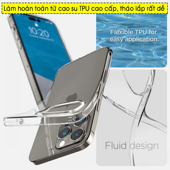 Ốp lưng iPhone 14 Pro Max Spigen Liquid Crystal 5