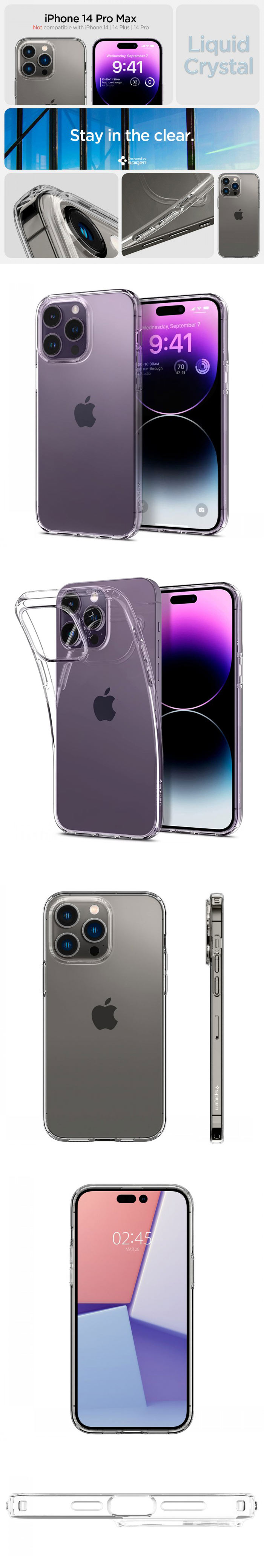 Ốp lưng iPhone 14 Pro Max Spigen Liquid Crystal 7