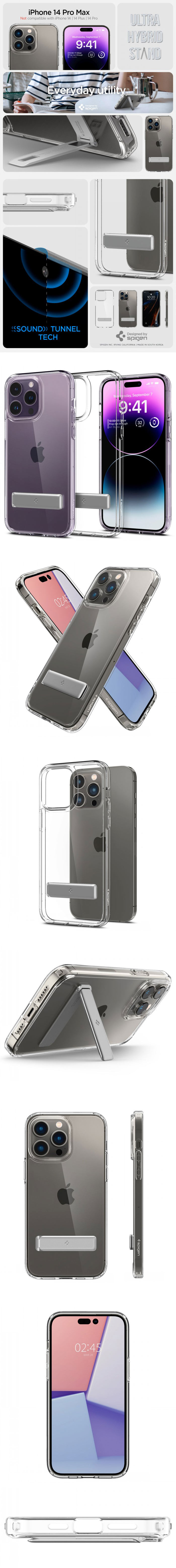 Ốp lưng iPhone 14 Pro Max Spigen Ultra Hybrid S - Có chân chống 6