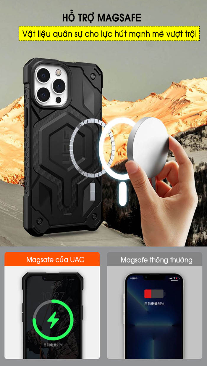 Ốp lưng iPhone 14 Pro Max UAG Monarch Pro Magsafe Kevlar 1