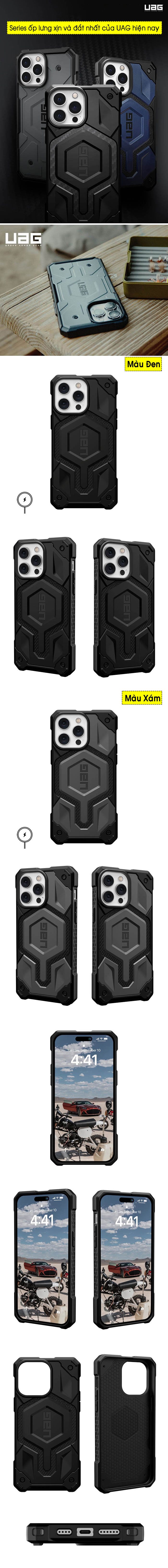 Ốp lưng iPhone 14 Pro Max UAG Monarch Pro Magsafe Kevlar 7