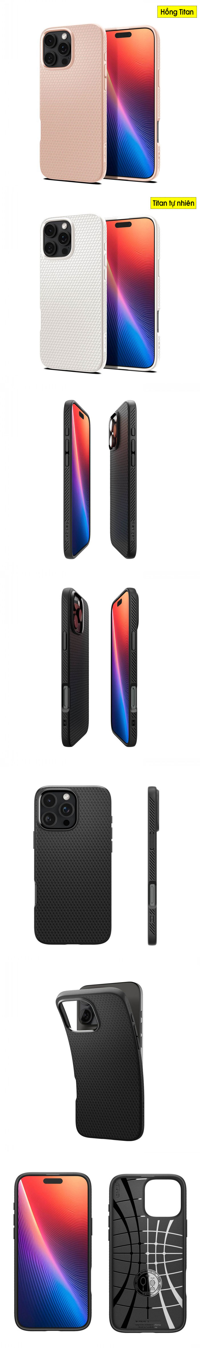 Ốp lưng iPhone 16 Pro Max Spigen Liquid Air 8