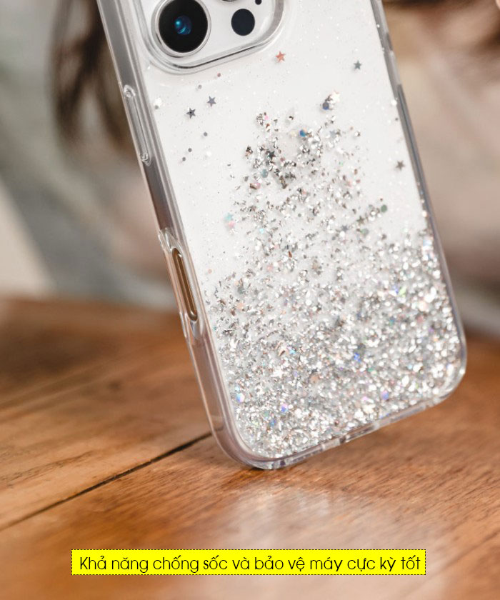 Ốp lưng iPhone 16 Pro Max Switcheasy Starfield Magsafe 3D Glitter Resin 5