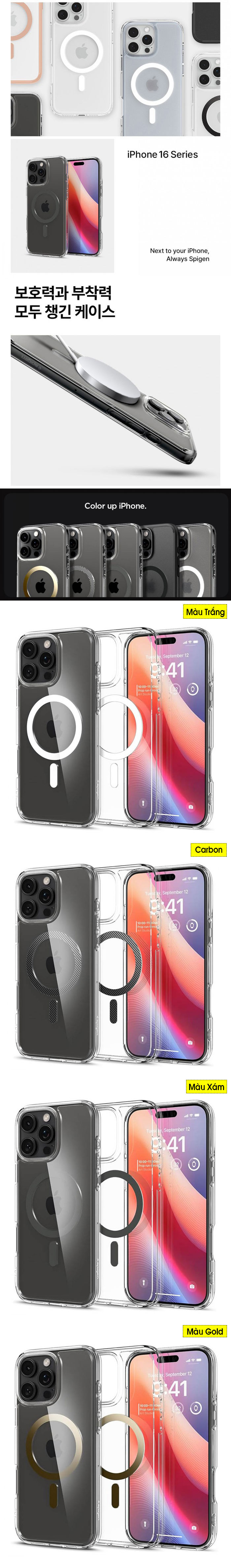 Ốp lưng iPhone 16 Pro Max Spigen Ultra Hybrid Magfit 8