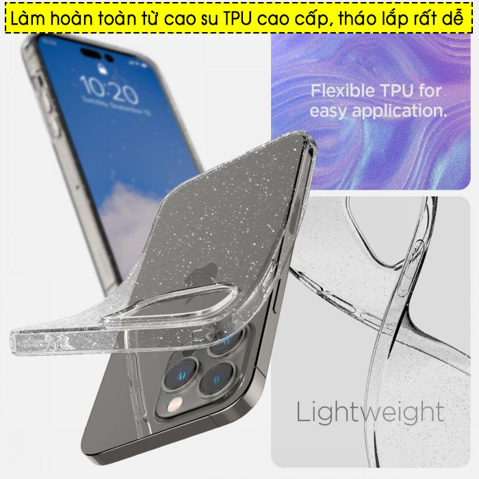Ốp lưng iPhone 14 Pro Spigen Liquid Crystal Glitter 4
