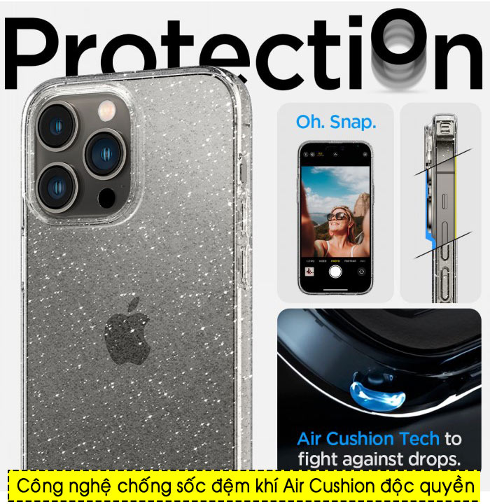 Ốp lưng iPhone 14 Pro Spigen Liquid Crystal Glitter 3