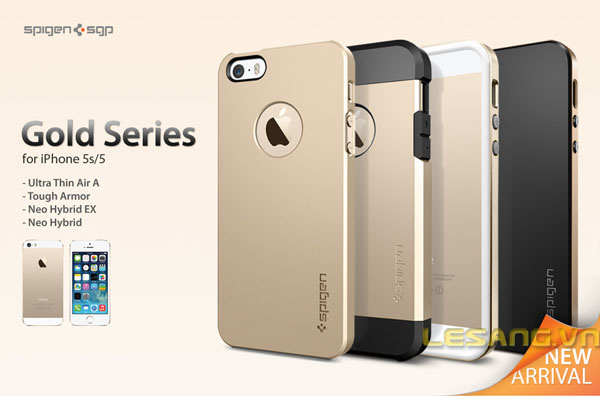 Spigen giới thiệu bộ ốp lưng iphone 5S Champage Gold - 1
