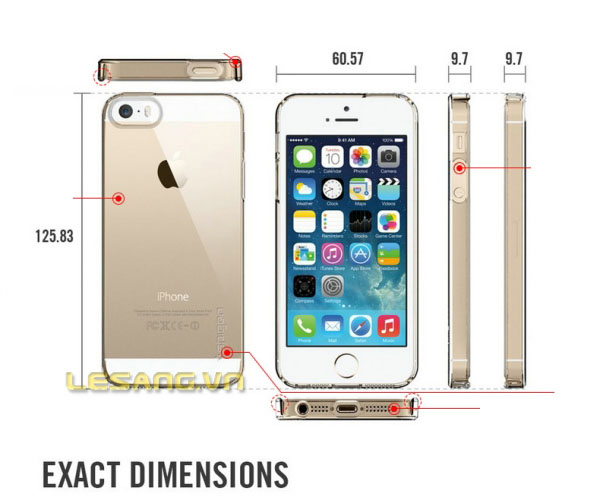ốp lưng iphone 5s sgp crytal trong suốt