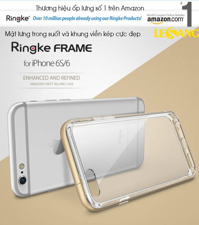 Ốp lưng iphone 6 / 6S Ringke Frame Bumper (USA) 1