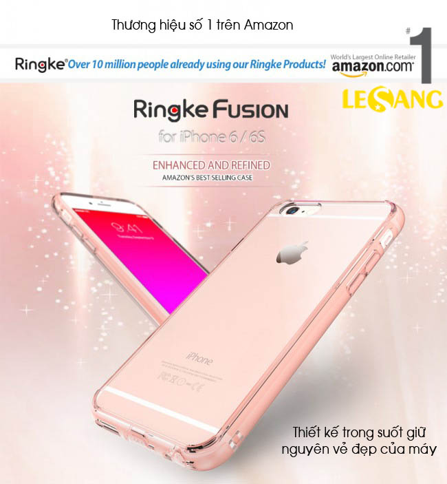 Ốp lưng iphone 6 / 6S Ringke Fusion trong suốt (USA) 1