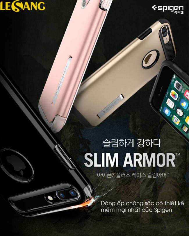 Ốp lưng iphone 7 Plus Spigen Slim Armor 1