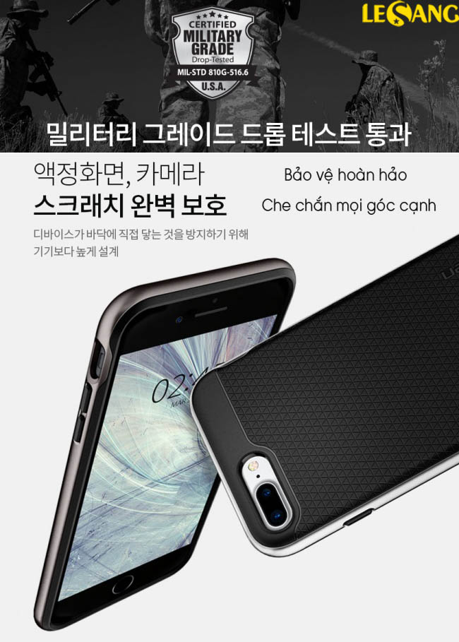 Ốp lưng iPhone 8 Plus / 7 Plus Spigen Neo Hybrid 2 4