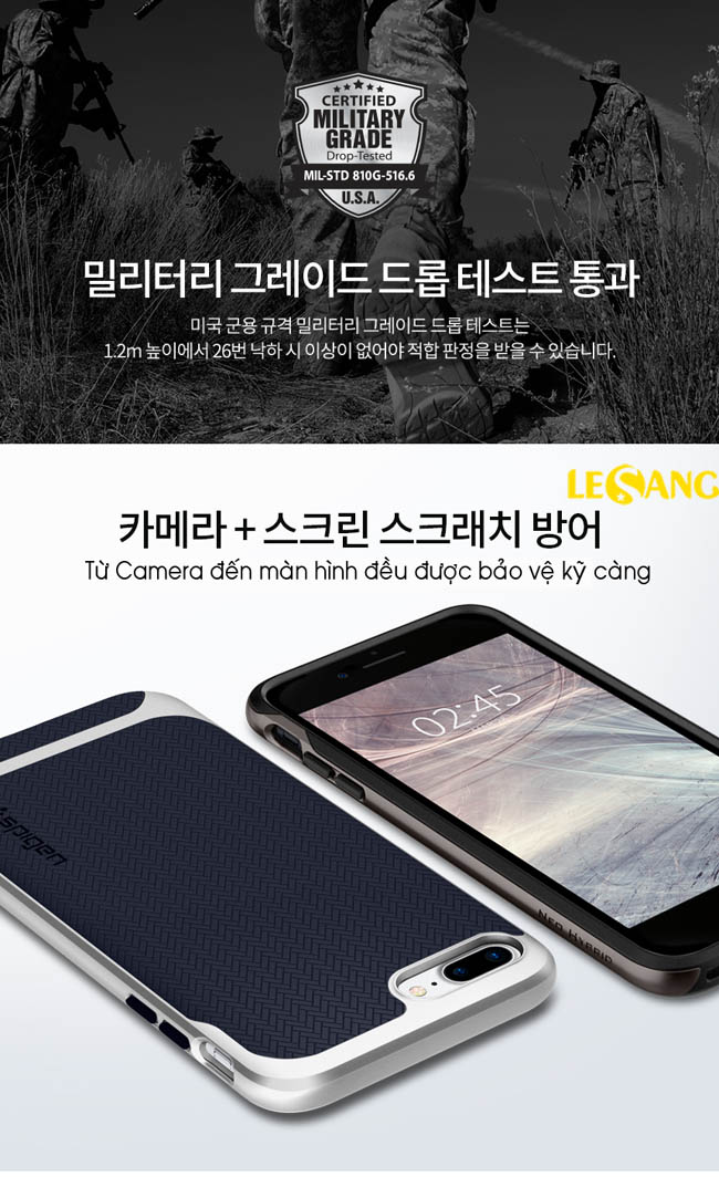 Ốp lưng iPhone 8 Plus / 7 Plus Spigen Neo Hybrid Herringbone 4