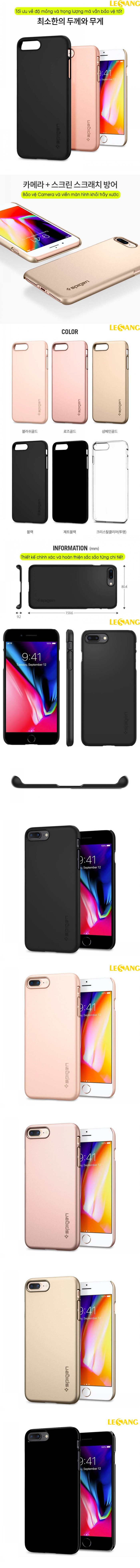 Ốp lưng iPhone 8 Plus Spigen Thin Fit siêu nhẹ 253