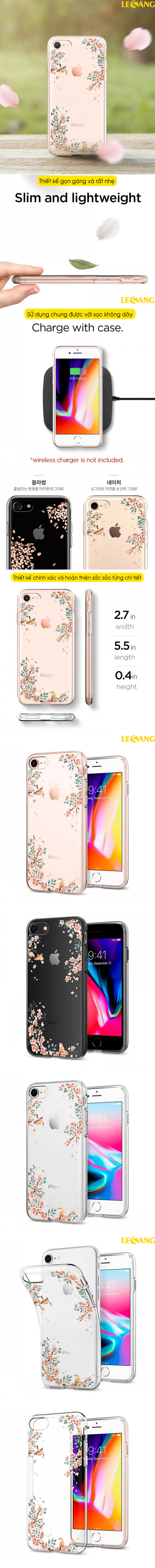 Ốp lưng iPhone 8 / iPhone 7 Spigen Liquid Crystal Blossom 6