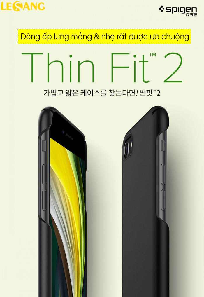 Ốp lưng iPhone SE 2020 / iPhone 8/7 Spigen Thin Fit siêu nhẹ 1