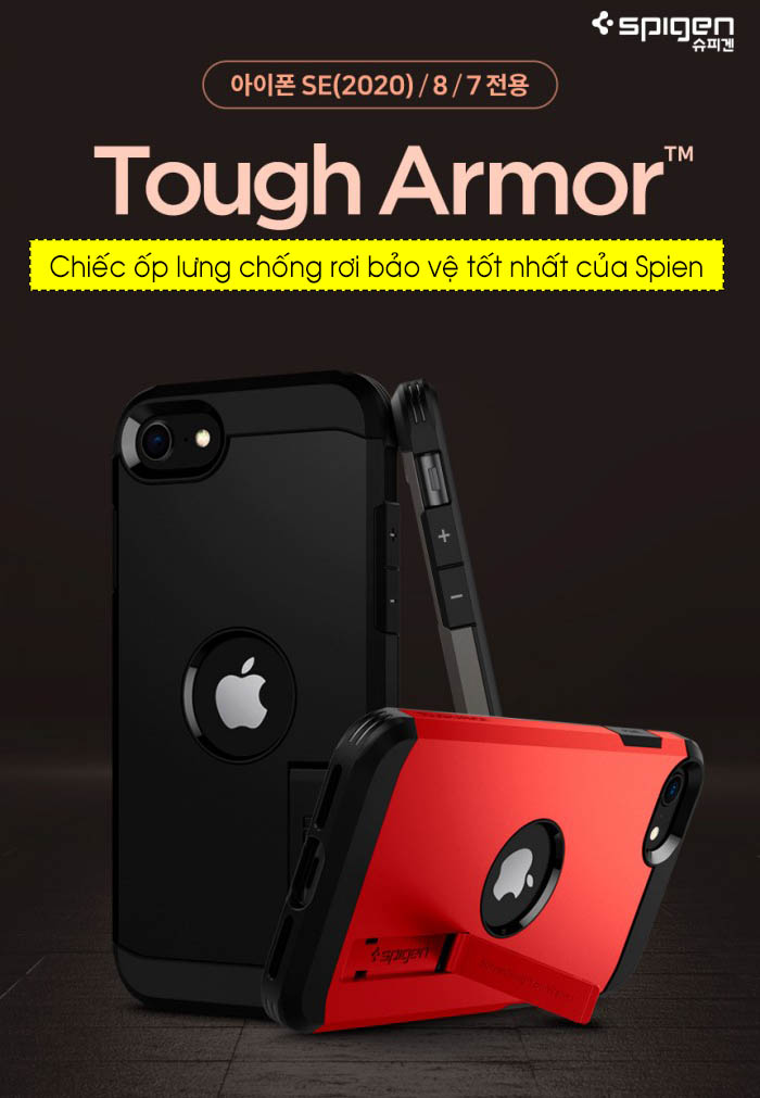 Ốp lưng iPhone SE 2020 Spigen Tough Armor XP 3 lớp 1