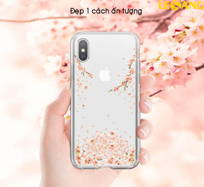 Ốp lưng iPhone X / iPhone 10 Spigen Liquid Crystal Blossom 4