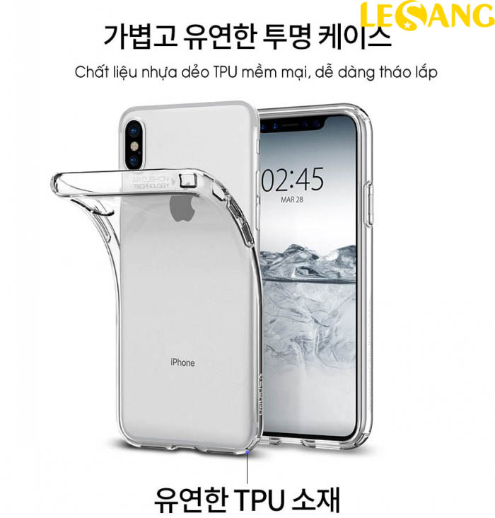 Ốp lưng iPhone X / iPhone 10 Spigen Liquid Crystal Clear 2