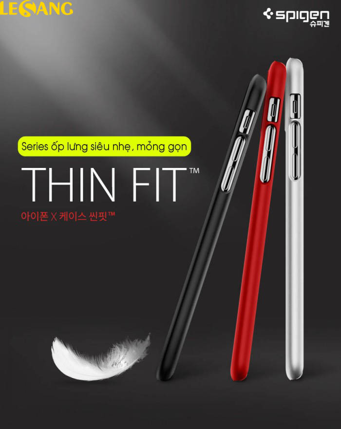 Ốp lưng iPhone X / iPhone 10 Spigen Thin Fit siêu nhẹ 2