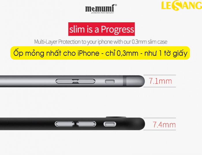 Ốp lưng iPhone XS Max Memumi Slim 0.3mm siêu mỏng 1