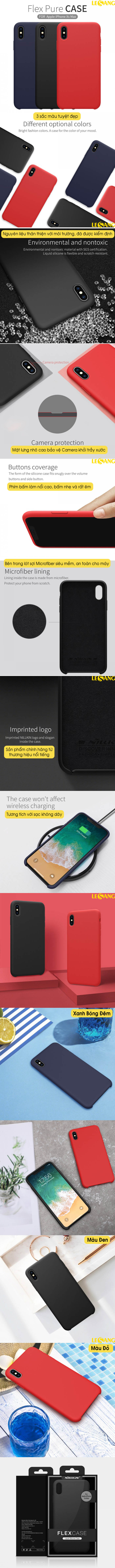 Ốp lưng iPhone Xs max Nillkin Flex Pure Case Silicon 4