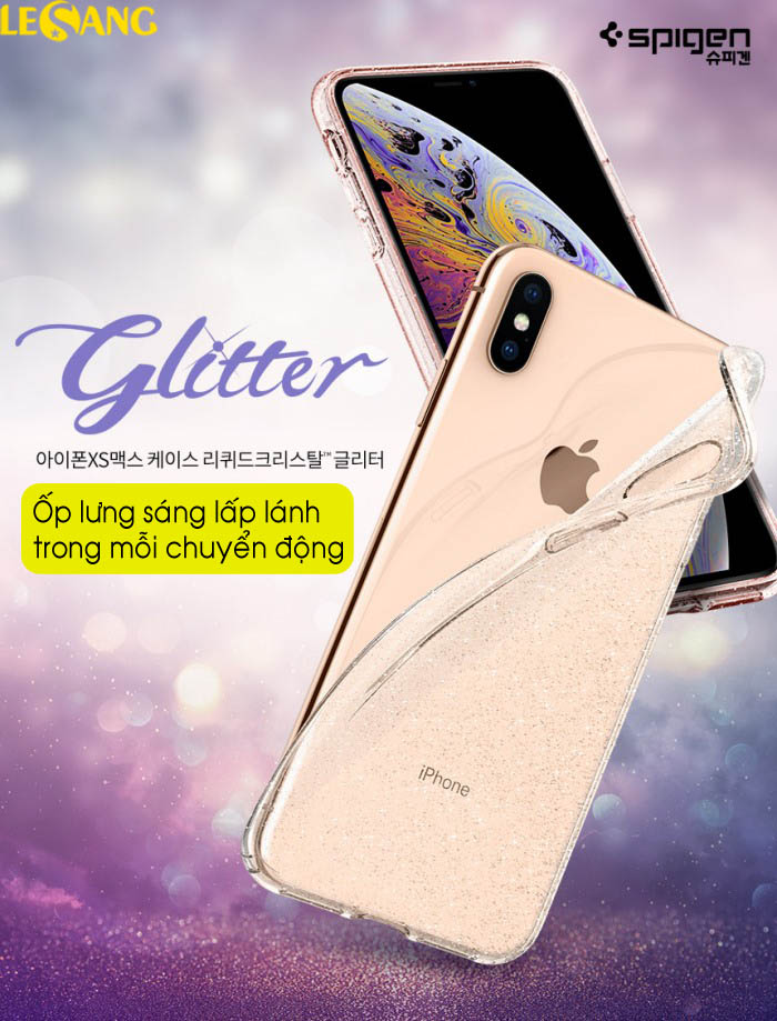 Ốp lưng iPhone XS Max Spigen Liquid Crystal Glitter 1