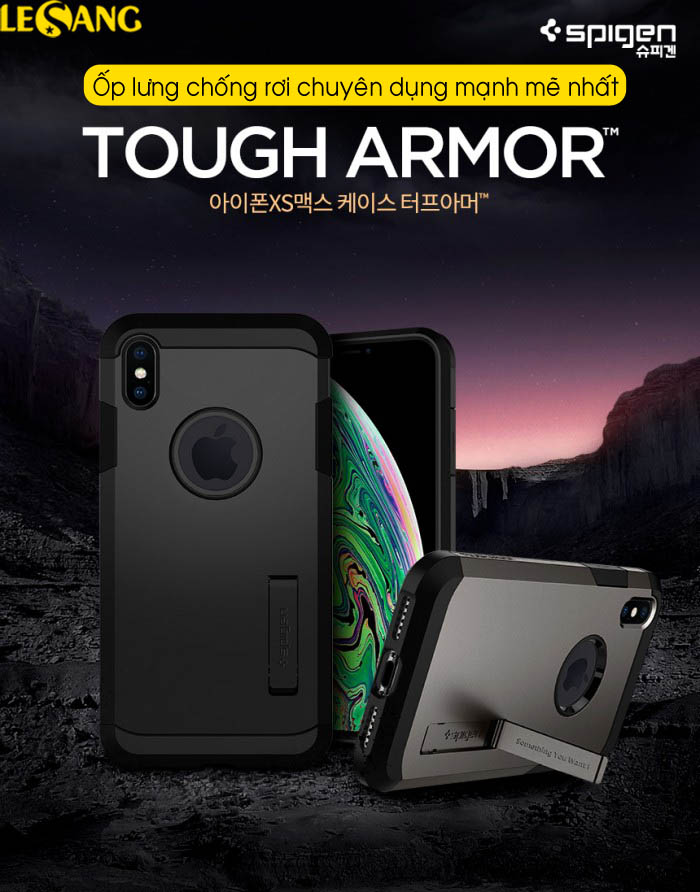 Ốp lưng iPhone XS Max Spigen Tough Armor 1
