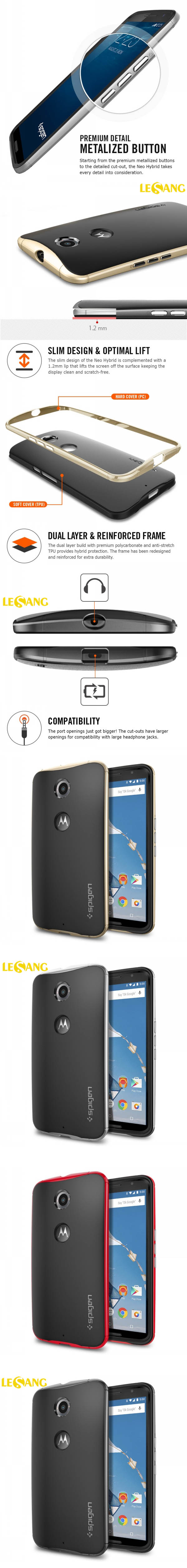 Ốp lưng Nexus 6 SGP Neo Hybrid 333