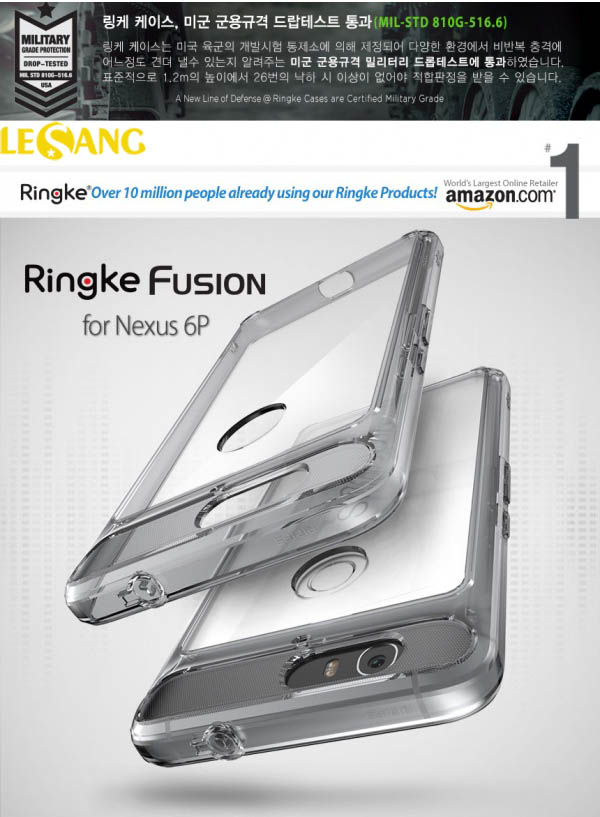 Ốp lưng Nexus 6P Ringke Fusion trong suốt 1